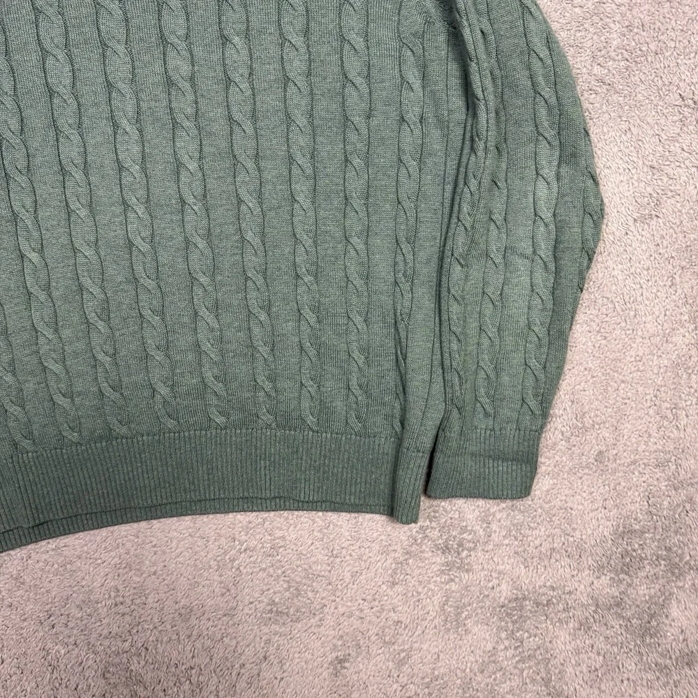 Brooks Brothers Sweater Men L Cable Knit Crewneck Supima Jumper Pullover Speckal